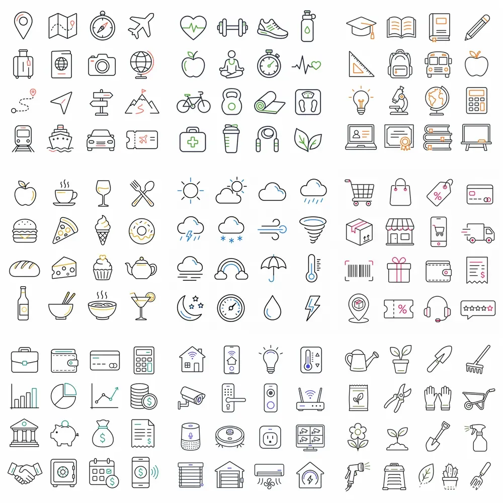 Line Icon Sets Any Topic