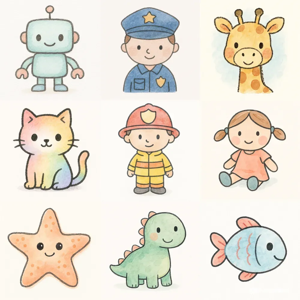 Cute Pastel Icon Creators For Kids Art
