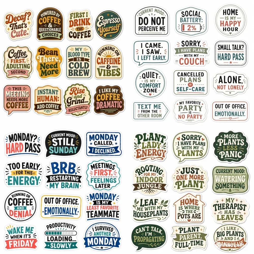Snarky Funny Quote Stickers