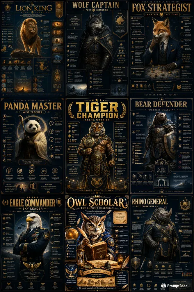 Cinematic Character Infographic Sets