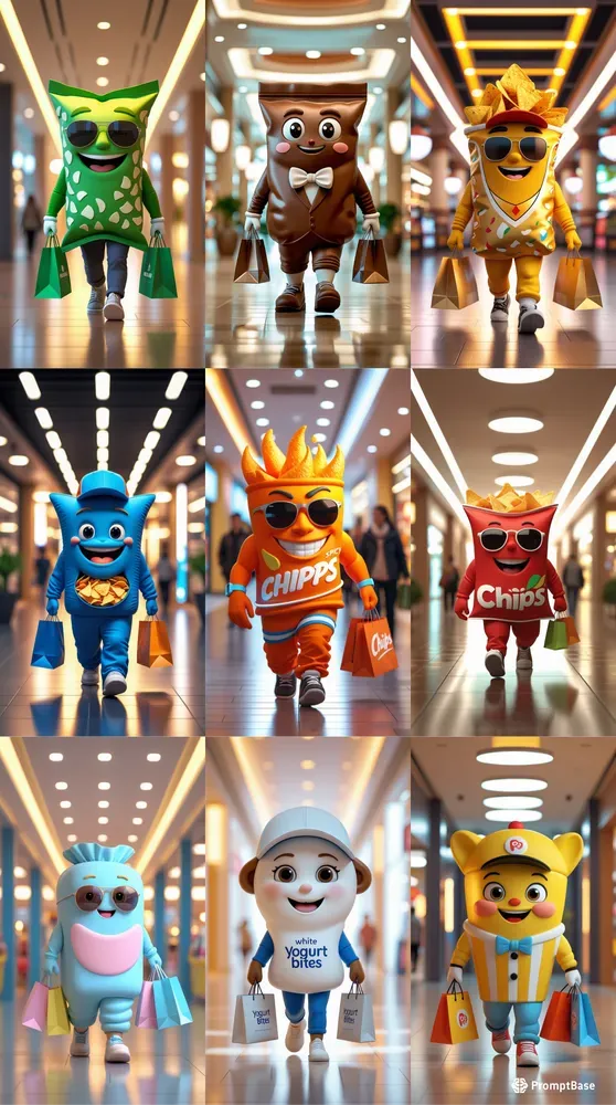 Character Snacks Mascot Visual Branding