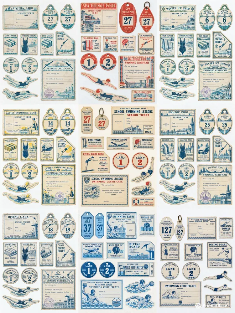 Lido Swimming Baths Ephemera