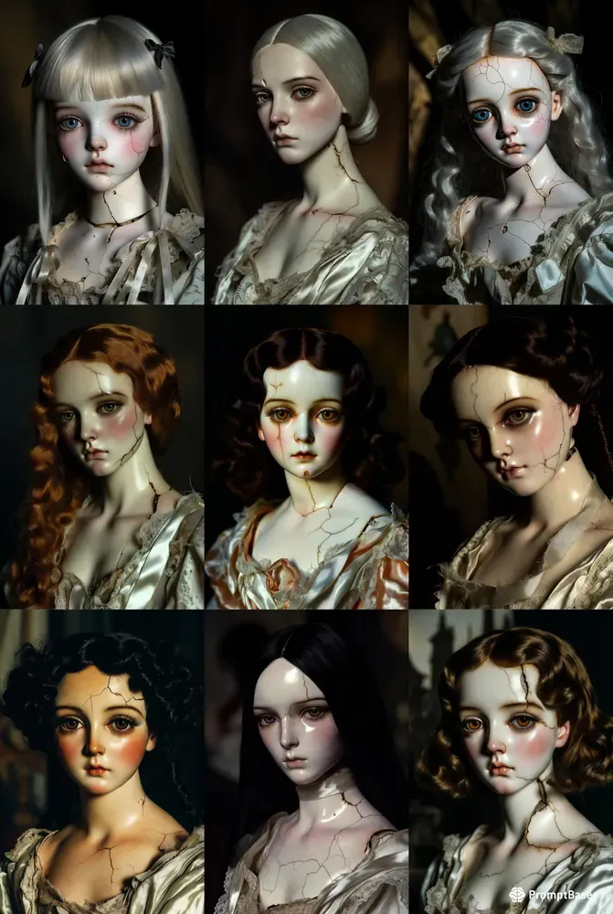 Porcelain Crack Portraits