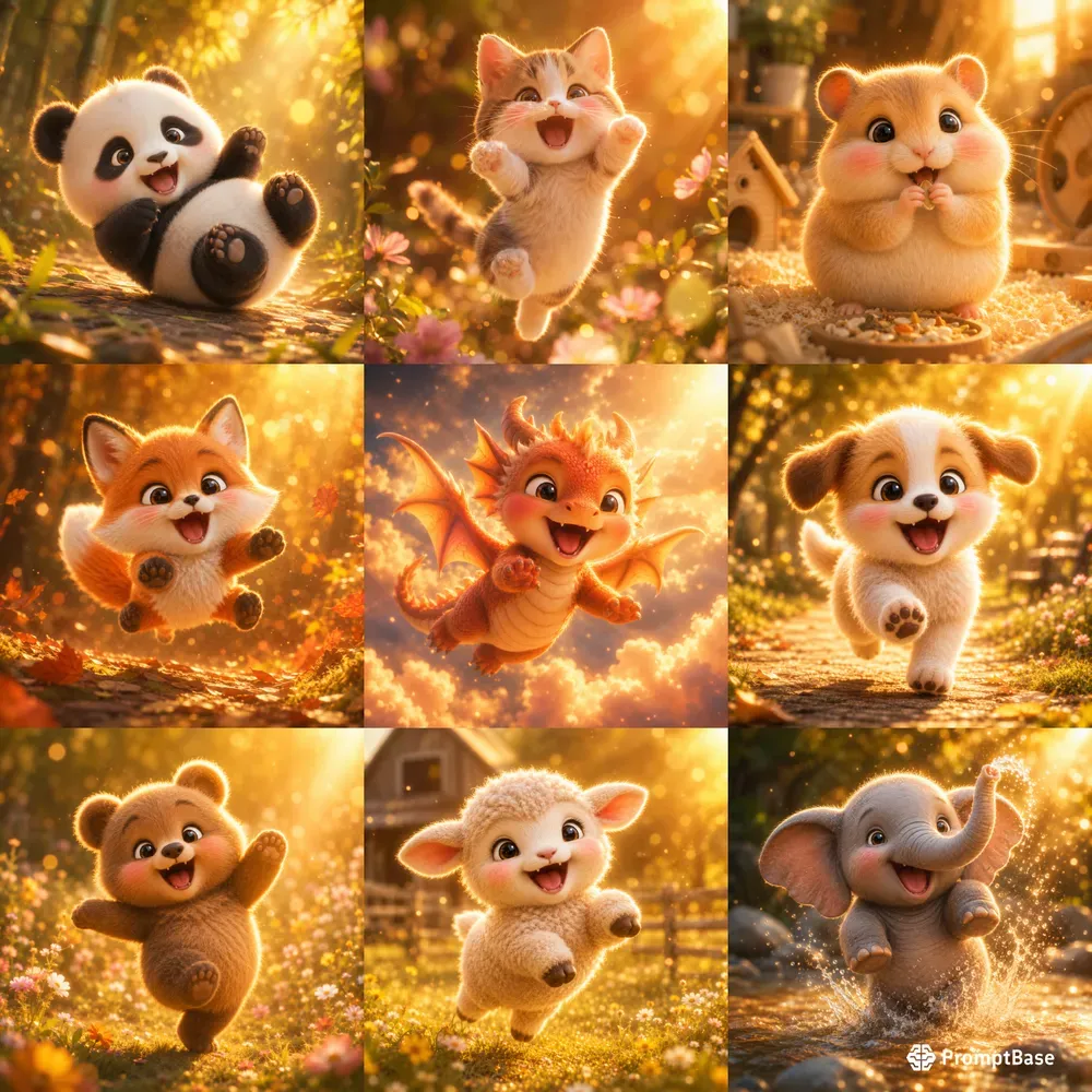 Adorable Glow Mascot Graphic Generator