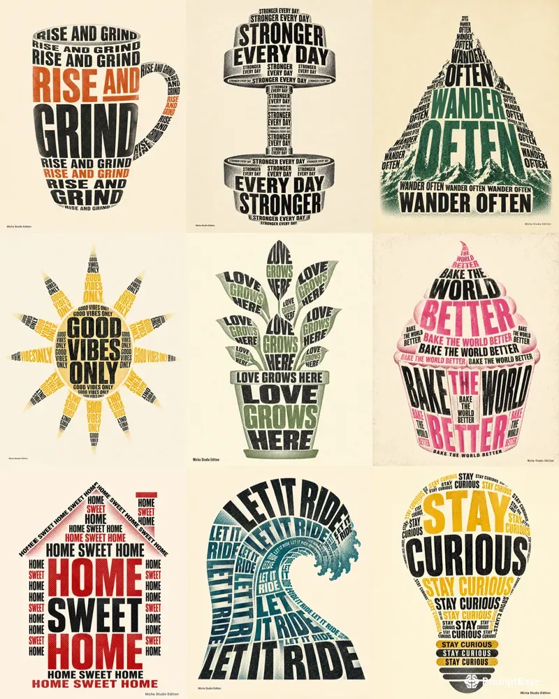 Pop Graphic Quote Silhouette Art