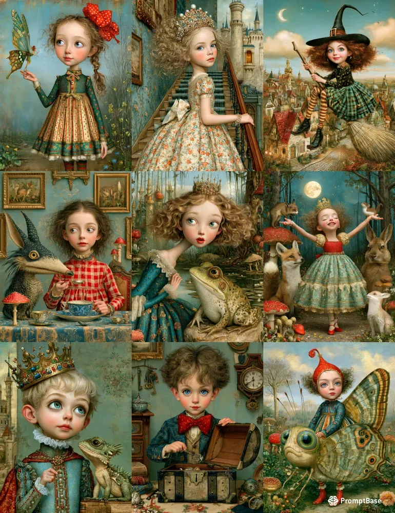 Unusual Fairytale Story Book Paintings