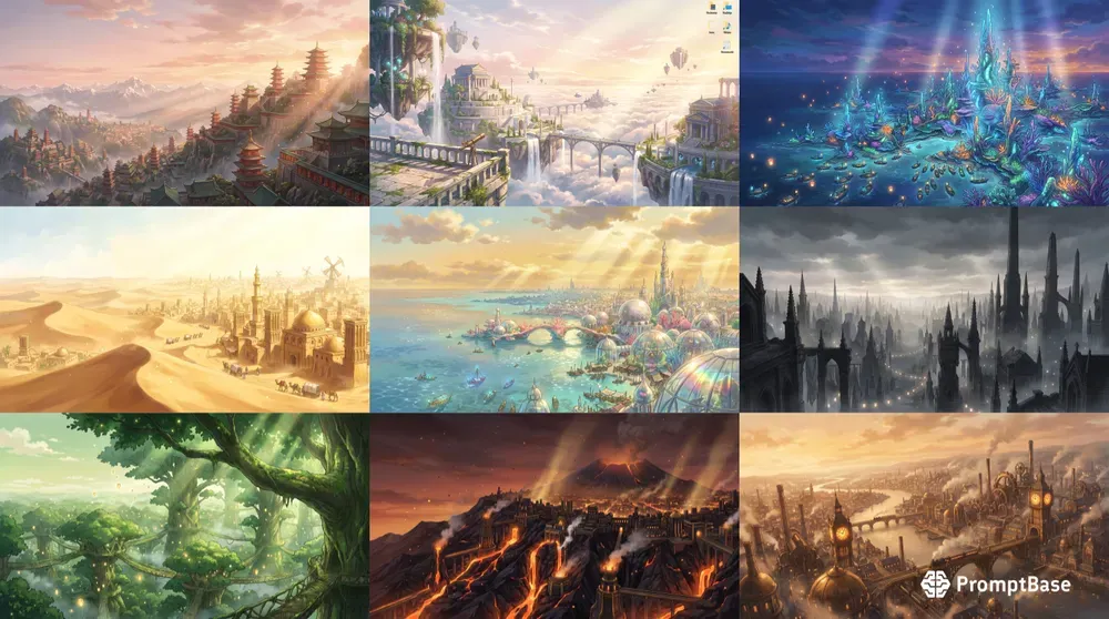 Anime Worldbuilding Background Art