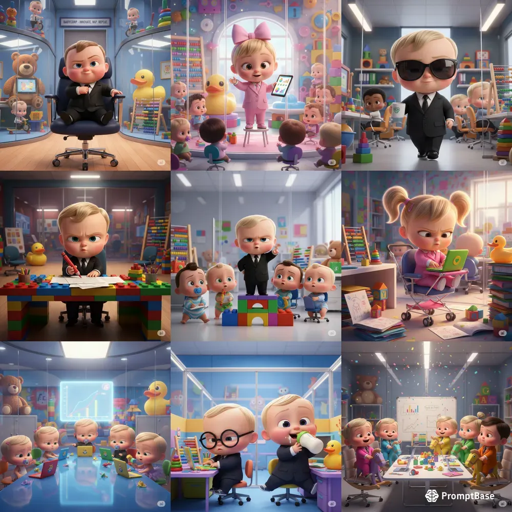 Pixar Boss Baby 3D Scenes