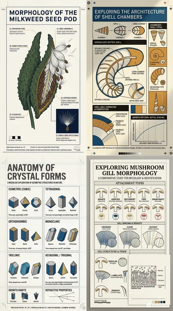 Scientific Specimen Diagram Posters