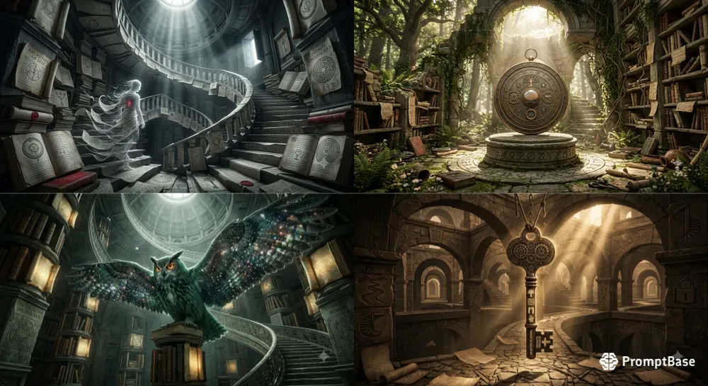 The Ancient Dream Library Surreal Ars