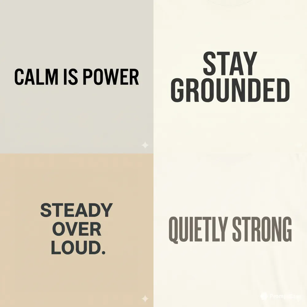 Calm Confidence Typography