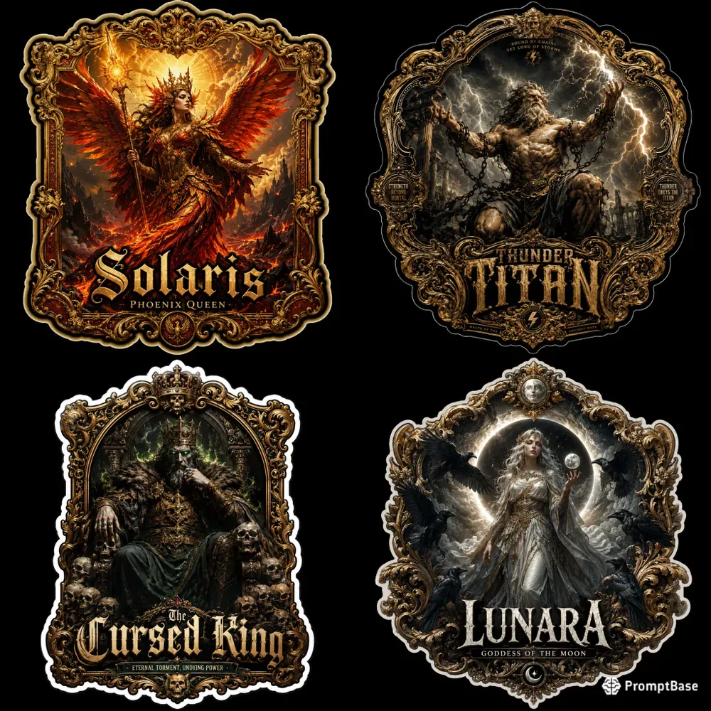 Mythic Baroque Frame Sticker Packs