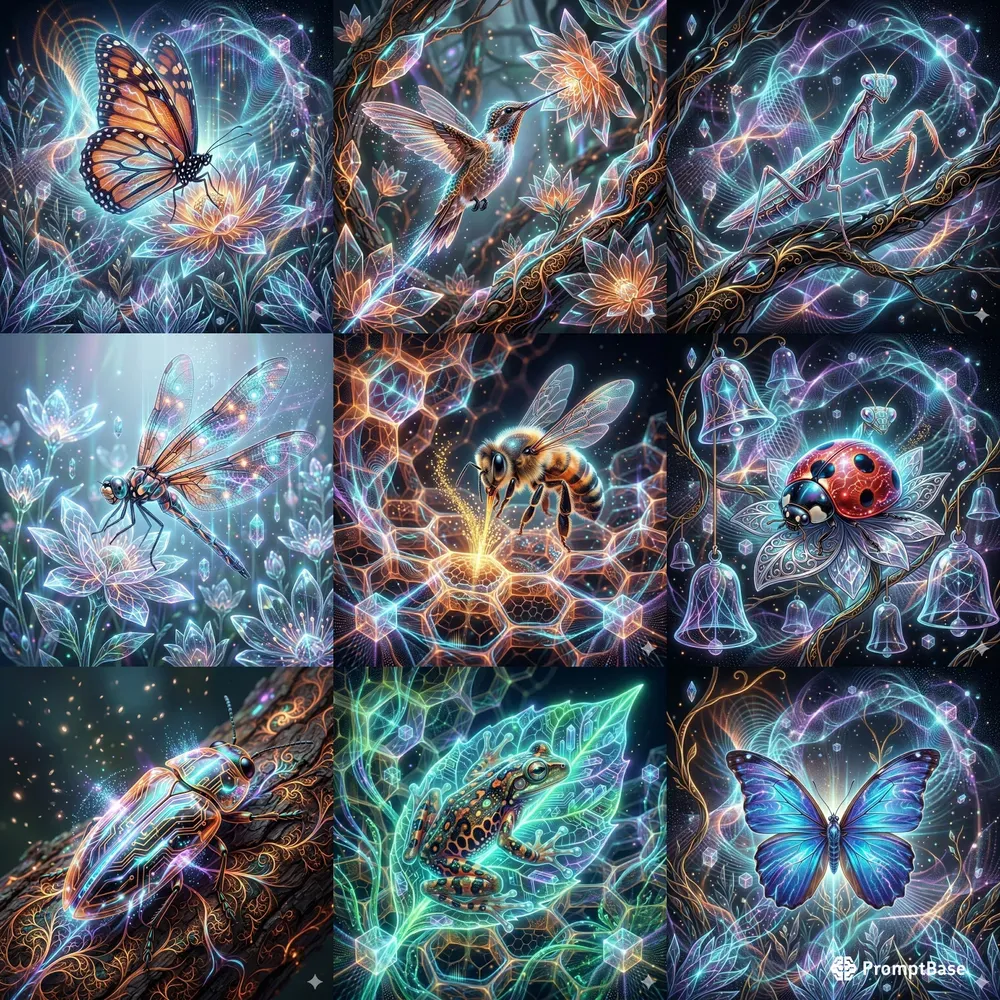 Biocybernetic Quantum Nature Paintings