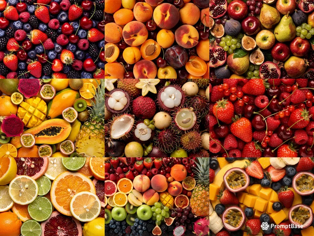 Fruit Texture Full Frame Food Art Designs
