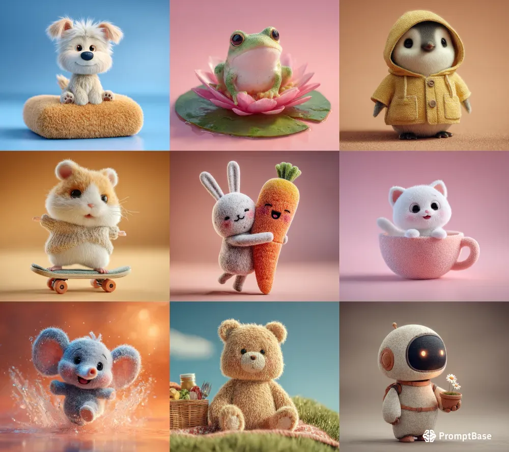 Cute Pixar Clay Render Art