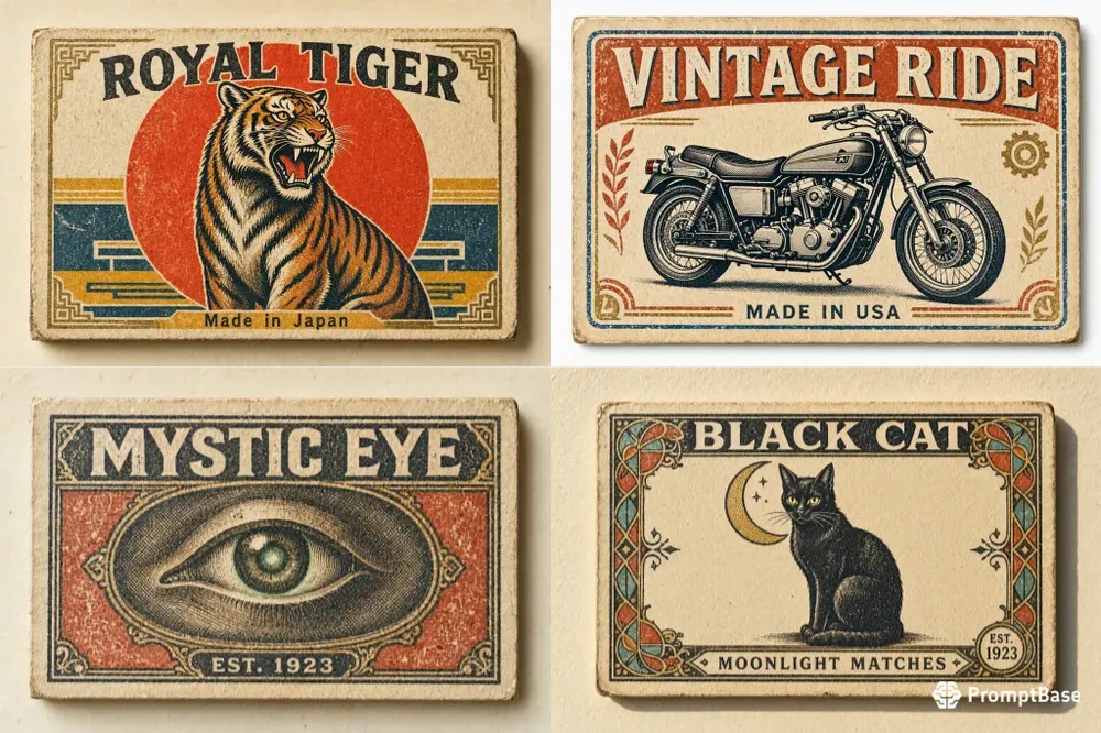 Vintage Matchbox Label Art Generator