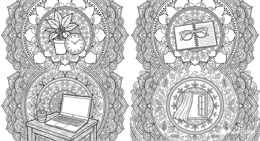 Calm Desk Mindful Coloring Page Makers