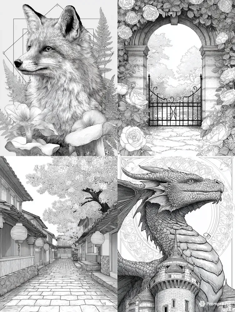 Intricate Adult Coloring Pages