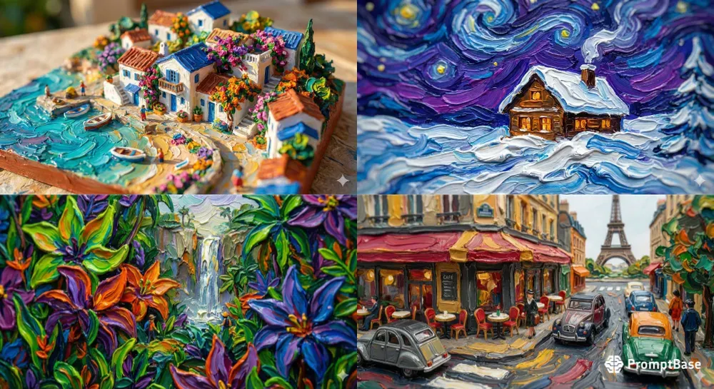 3D Fauvist Miniature Oilpaint Worlds