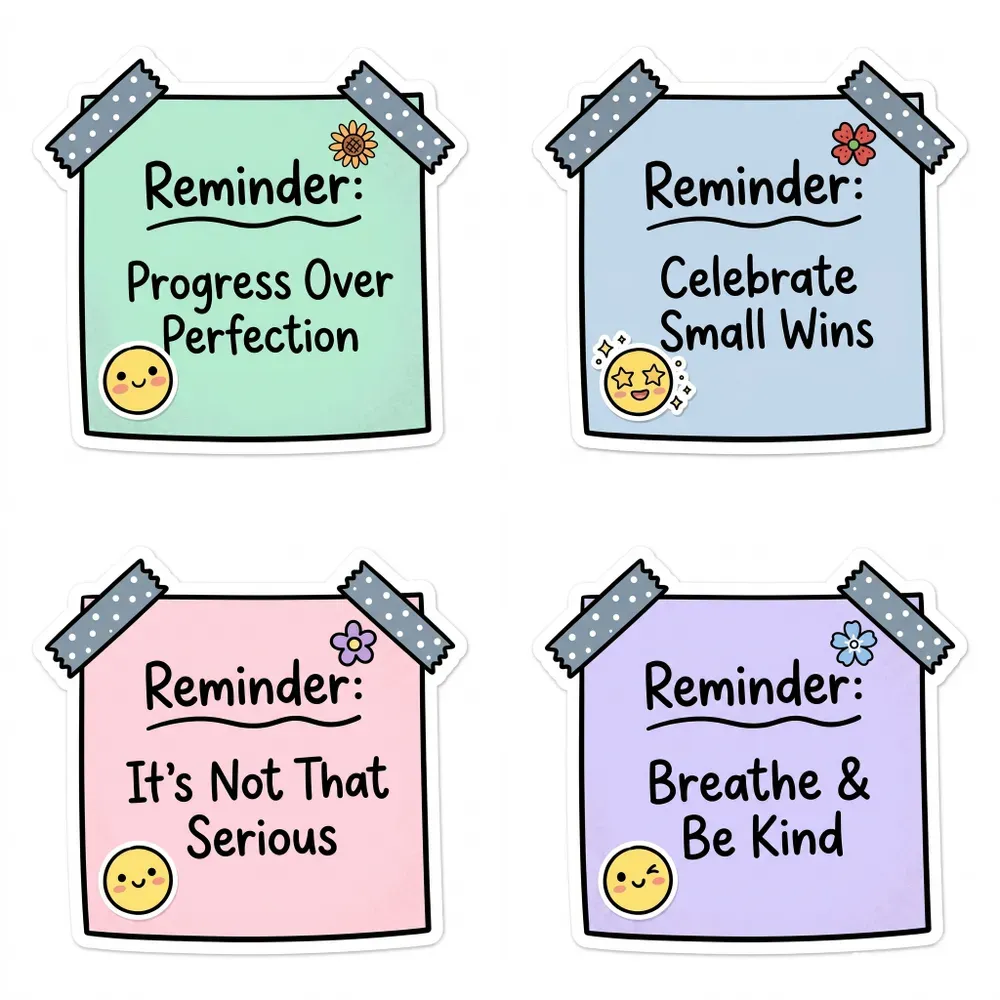 Handdrawn Pastel Sticker Notes