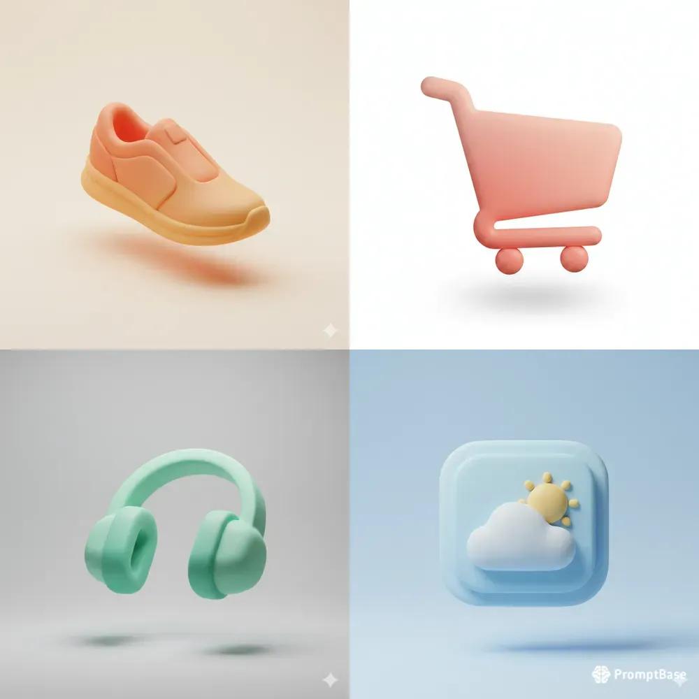3D Claymorphism App Icon Generator