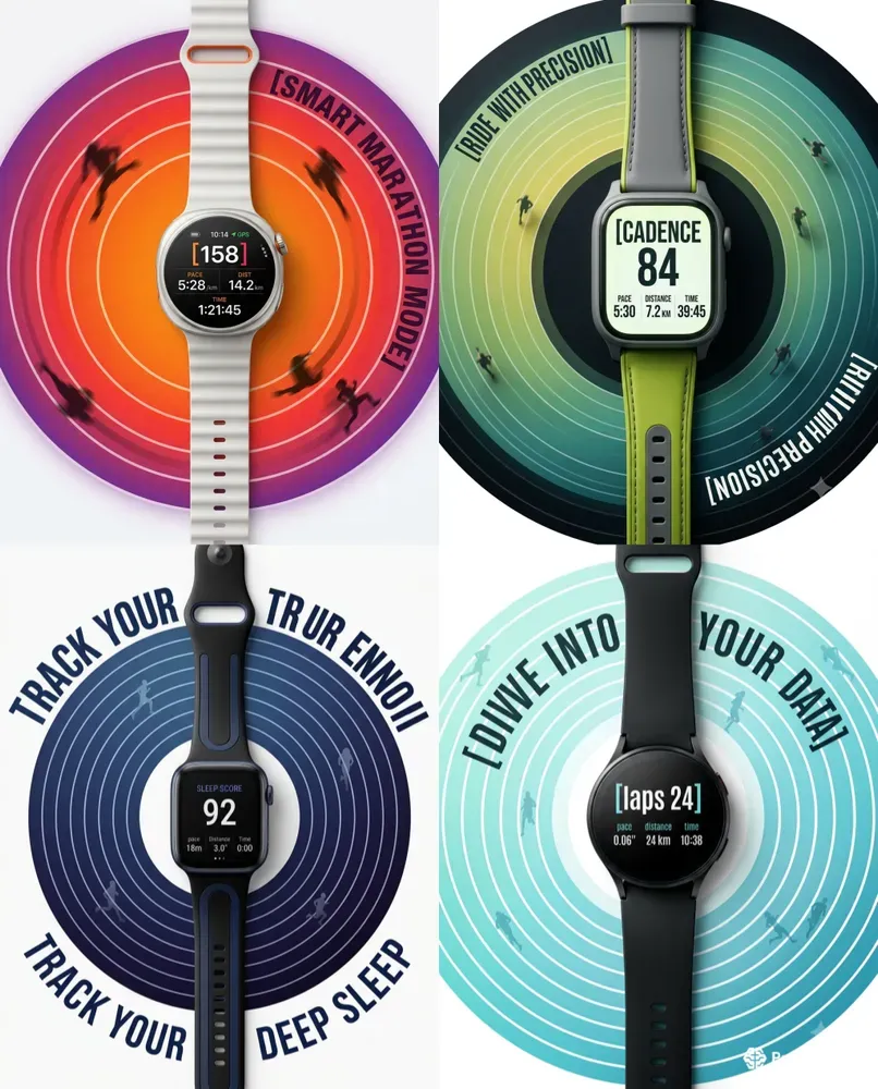 Smartwatch UI Radial Concept Ads