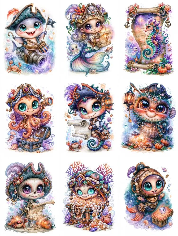 Spooky Ocean Pirate Cliparts