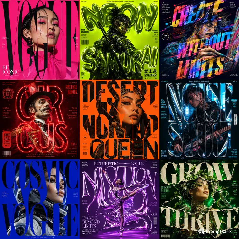 Neon Typography Posters