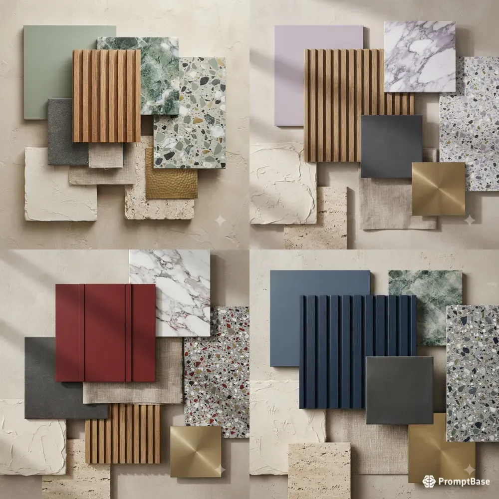 Interior Material Color Moodboards