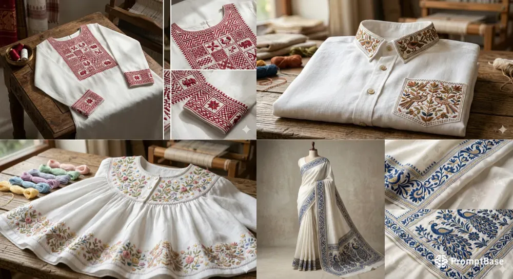 Nakshi Kantha Handembroidered Apparel