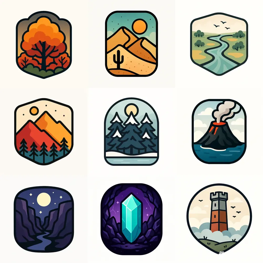 Minimal Landscapes Emblem Series
