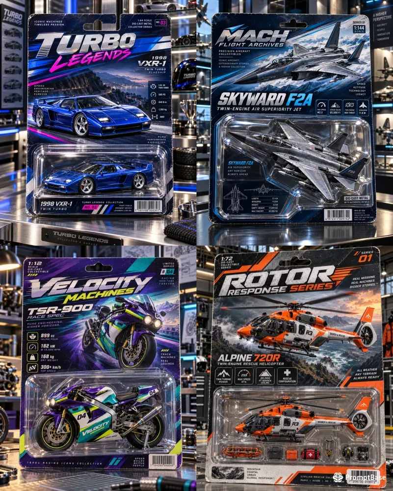 Retro Turbo Vehicle Collector Ads