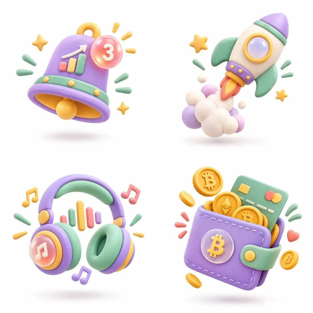 Tactile 3D Claymorphism App Icons