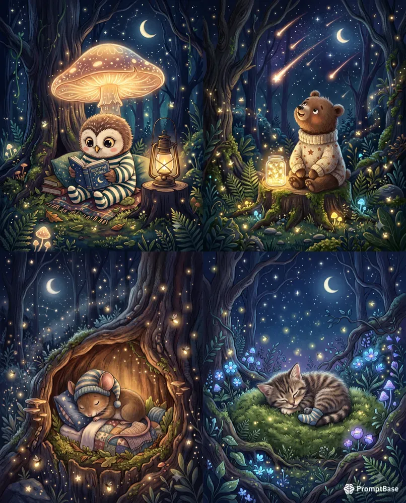 Magical Bedtime Storybook Illustrations