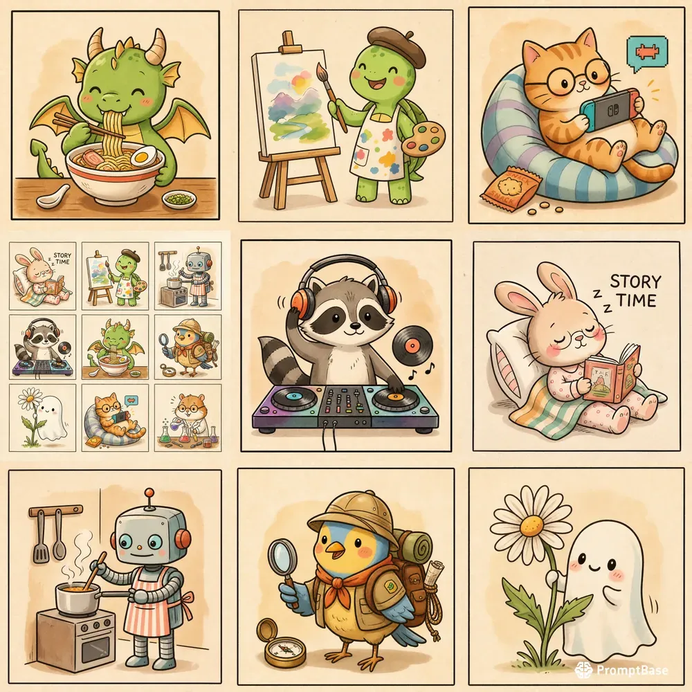 9 Unique Cute Cartoon Characters Cozy