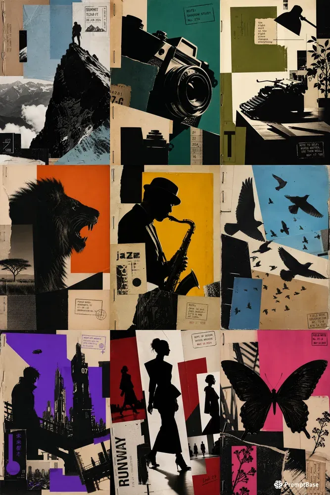 Avant Garde Silhouette Collages