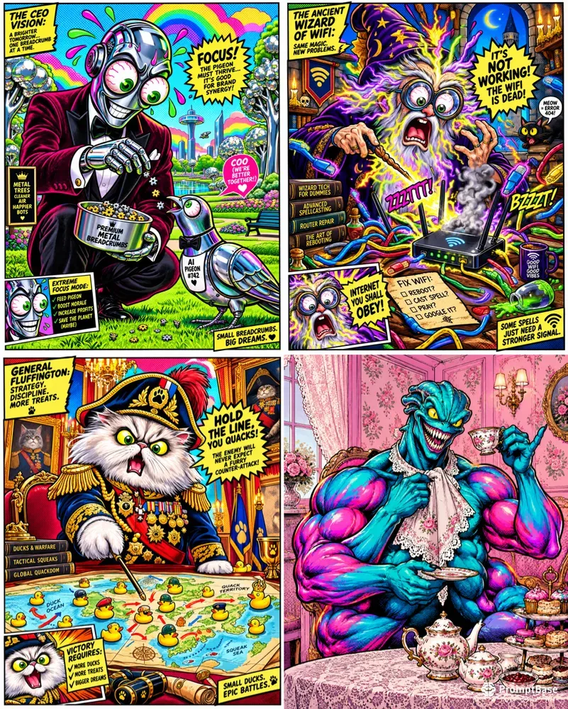 Satirical Cyber Pop Caricature Engines