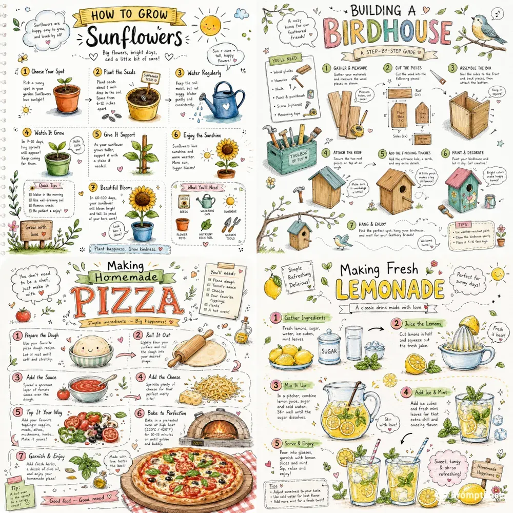 Whimsical Handdrawn Infographic Kits
