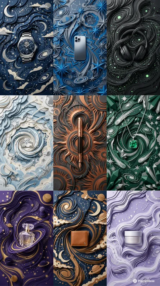 Celestial Cosmic Papercraft Stages