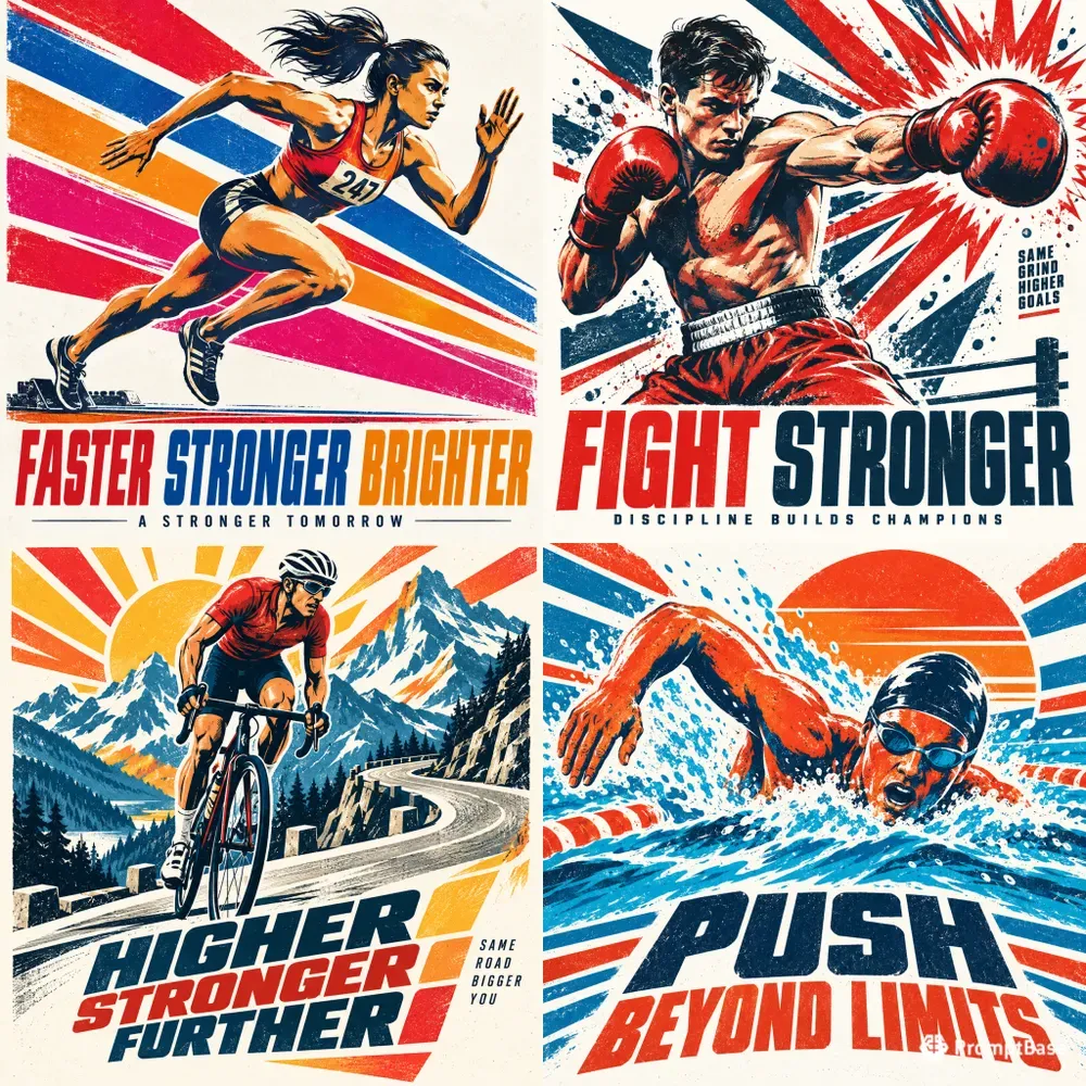 Dynamic Retro Sports Poster Creators