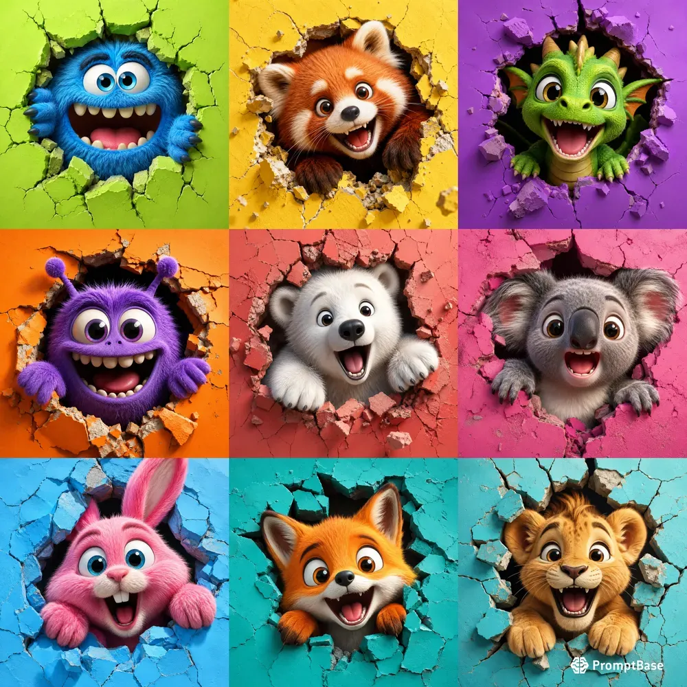 Cute Furry Wall Break Characters