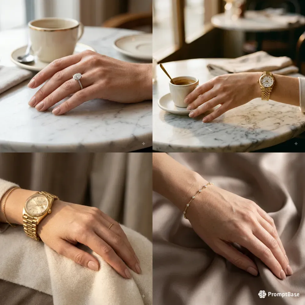 Elegant Hand Accessory Detail Shots