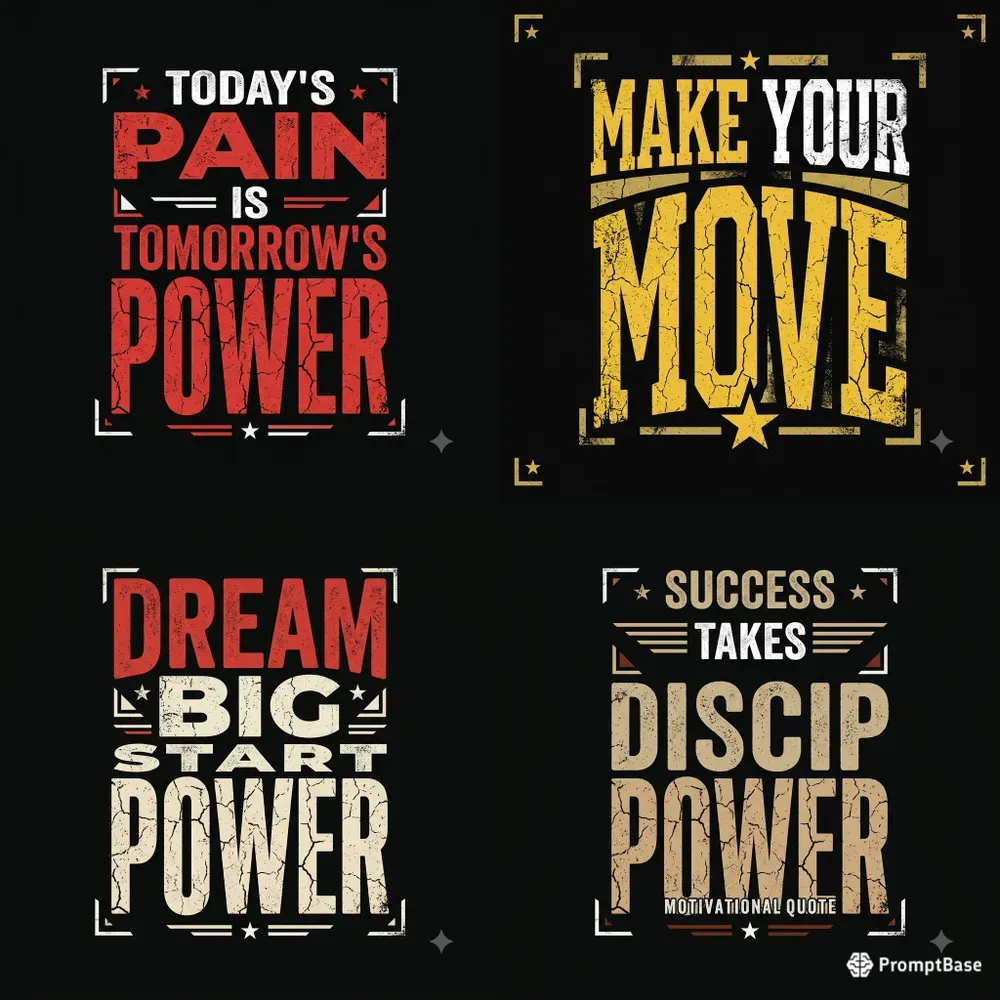 Vintage Motivation Tee Generator