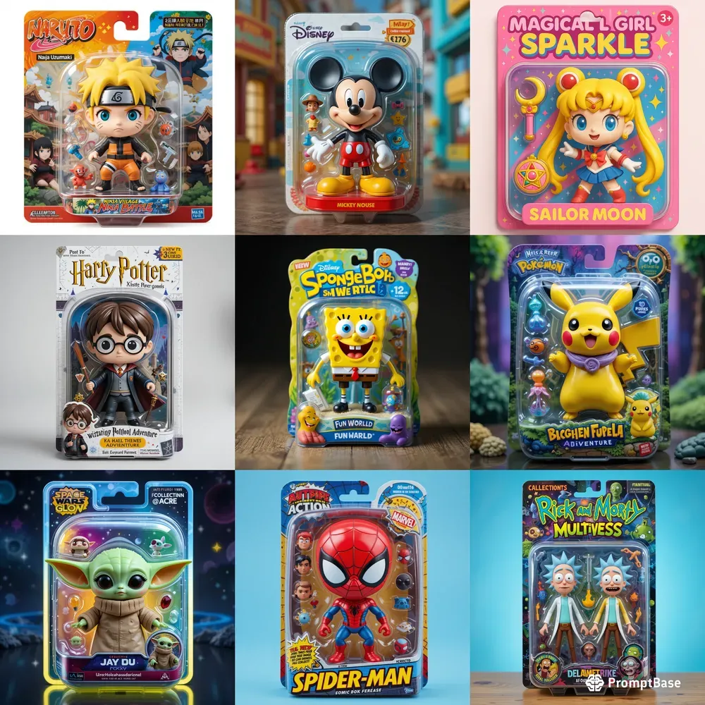 3D Cartoon Collectible Toy Figures
