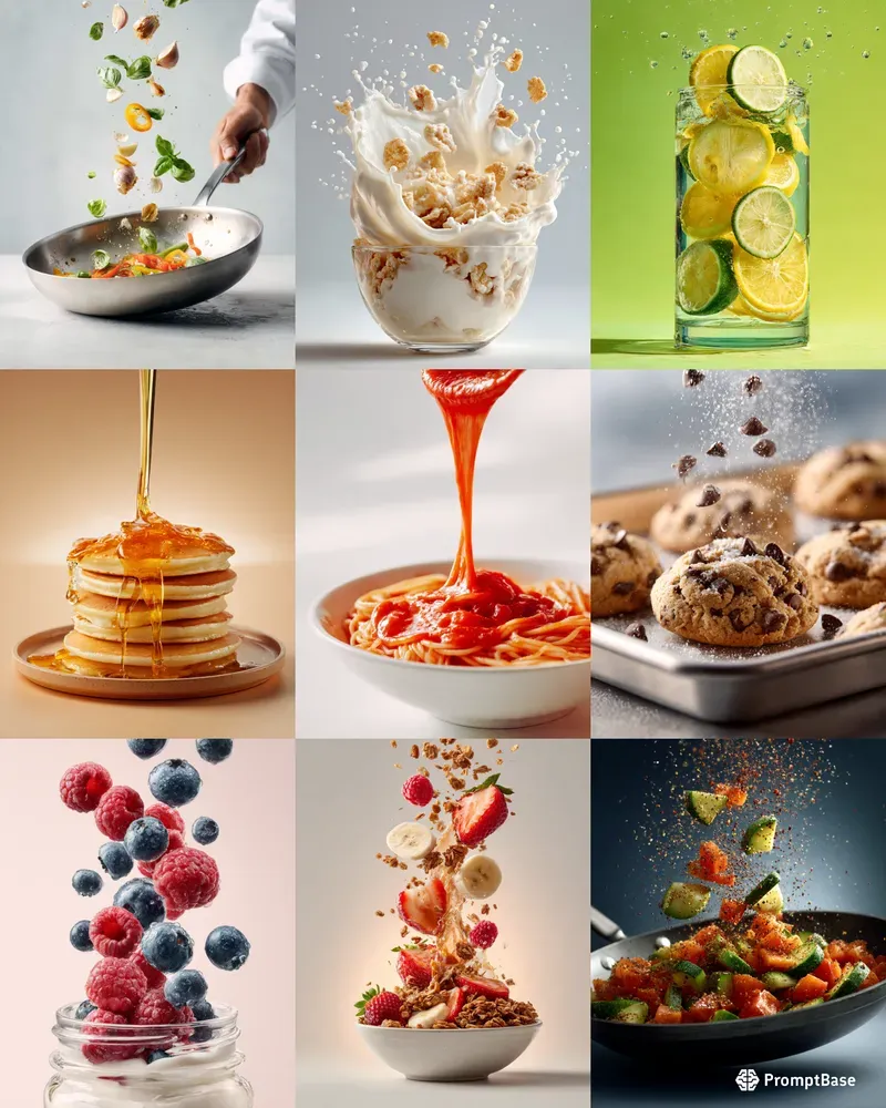 Highkey Food Action Photography