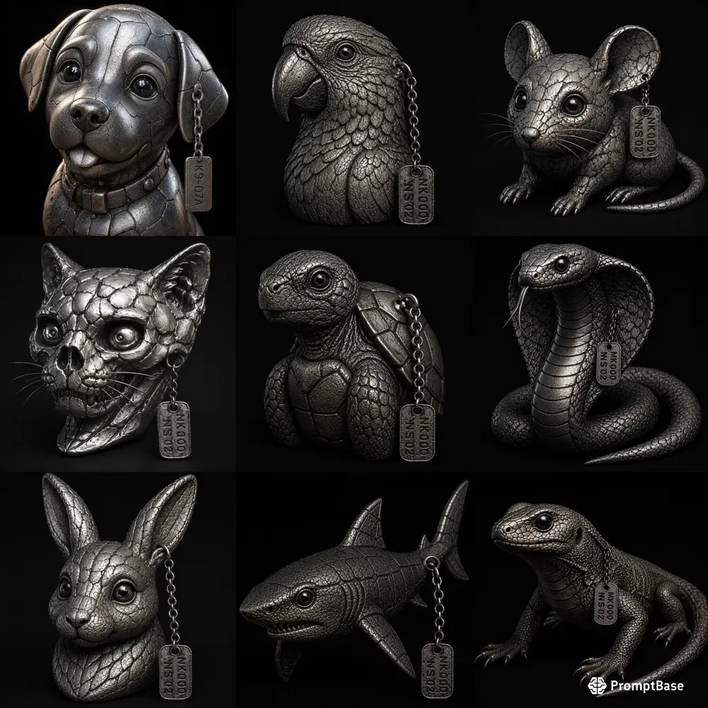 Metal Statue Pets