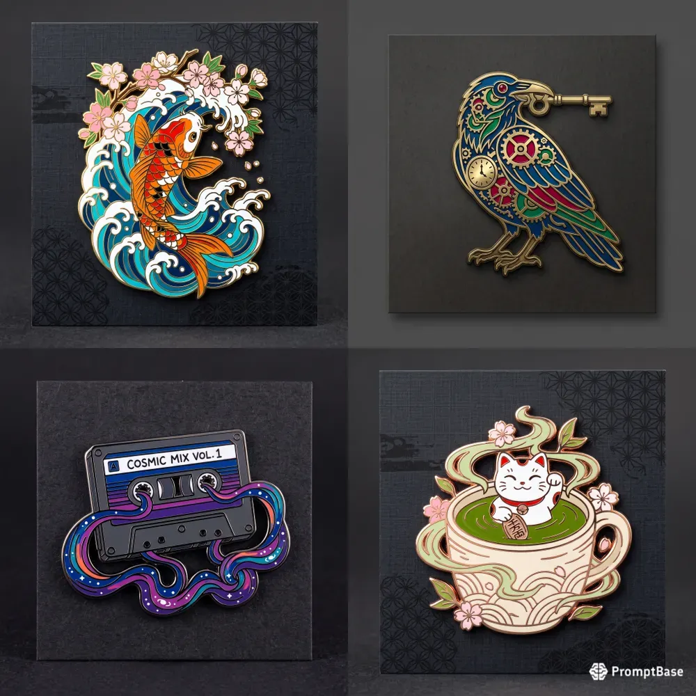 Hard Enamel Pin Badge Designs