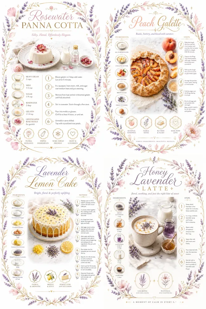 Lavender Recipe Infographic Generator