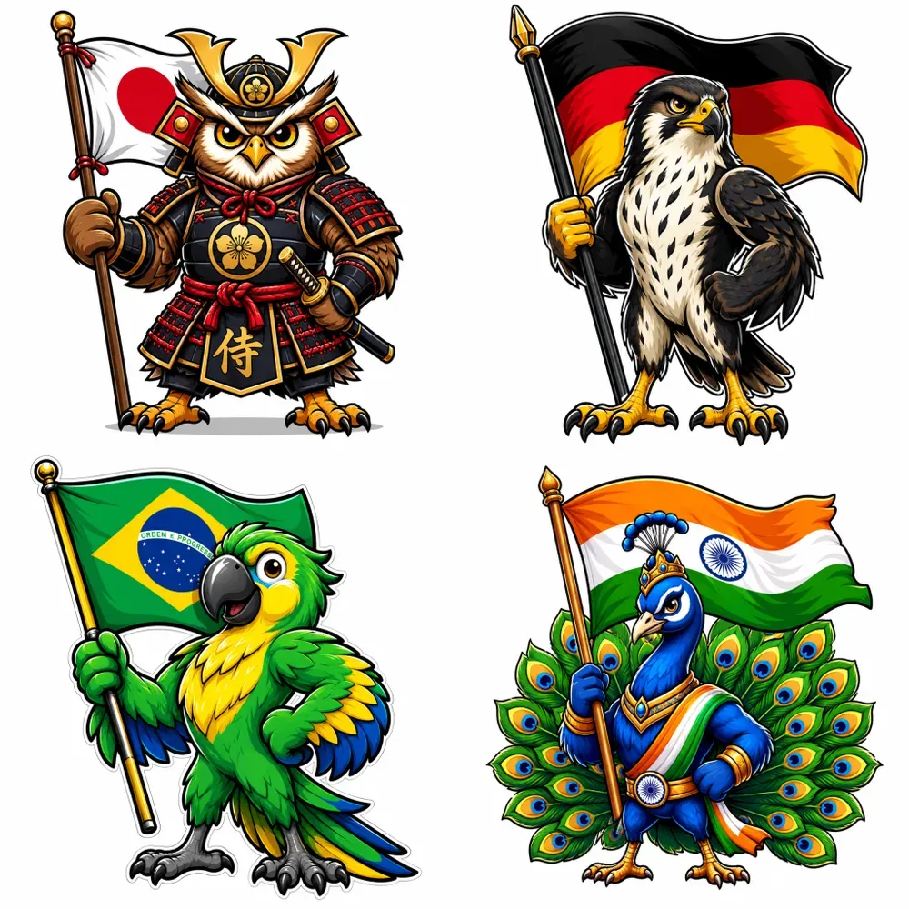 Bird Flag Mascot Tshirt Designs