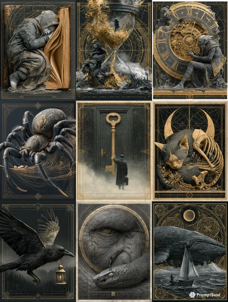 Dark Fairytale Tarot Collages